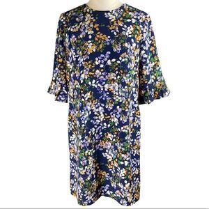 Appleseed’s Navy Floral Shift Dress, Size 6‎